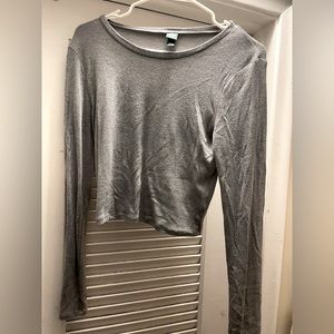 Grey long sleeve top